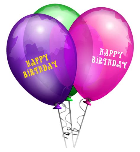 Happy Birthday Foil Balloon Pink Transparent Background Png Play