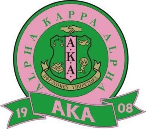 The Aka Logo Is Shown In Pink And Green