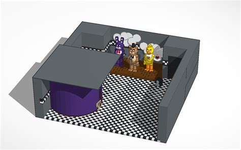 3d Design The Show Stage And Pirates Cove From Five Nights At Freddys