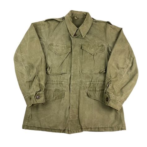 Vintage M 1943 Field Jacket Od No 7 Size Large Gem