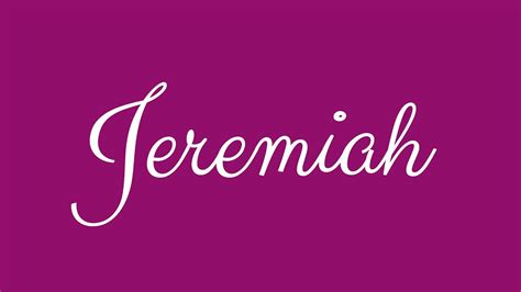 Learn How To Sign The Name Jeremiah Stylishly In Cursive Writing Youtube