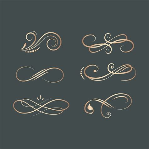 Free Vector Vintage Swirl Design Elements