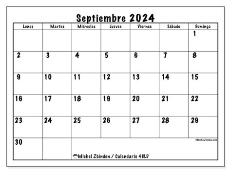 Calendario Septiembre De Para Imprimir Ld Michel Zbinden Py