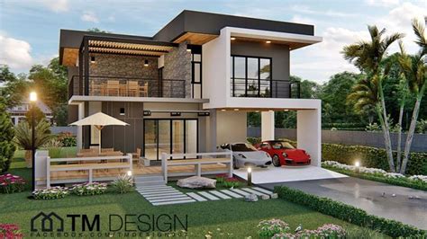 Modern Two Storey 01 Pinoy House Plans
