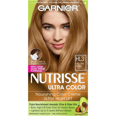 Garnier Nutrisse Ultra Color Nourishing Hair Color Creme Hl3 Golden Honey 1 Kit