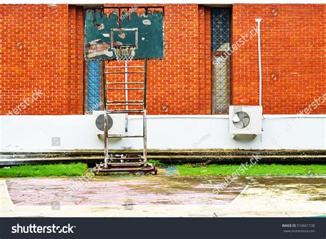 Old Basketball Court University Brick Wall Stock Photo 510661738