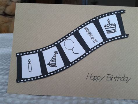 Movie Lovers Birthday Card Birthday Card Design Movie Birthday
