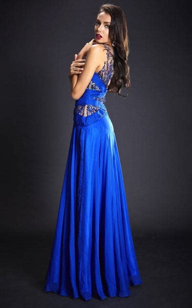 Sassy Blue Evening Gown Dress The Kewl Shop