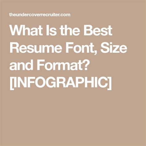 Your cover letter and resume font should be the same style and size to present a consistent and professional look. What Is the Best Resume Font, Size and Format ...