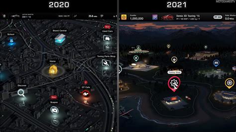 Gran Turismo 7 Menu UI Comparison 2020 Announcement Vs 2021