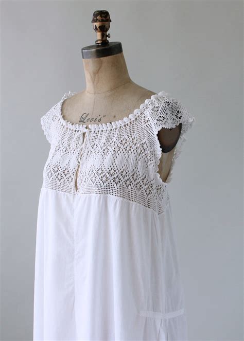 Vintage 1920s Crochet And Cotton Summer Dress Raleigh Vintage