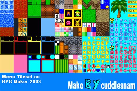 This is hard to describe, but to set this up initially, set palette to local (any), colors to 1, and then go into. Menu Tileset on RPG Maker 2003 by cuddlesnam on DeviantArt