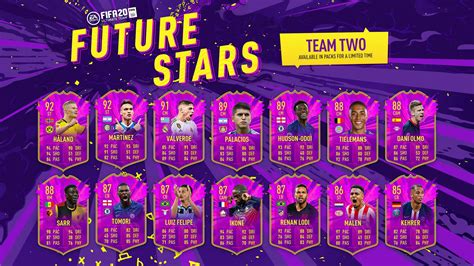 FIFA Future Stars Disponibile La Seconda Squadra Delle Stelle Dei Futuro
