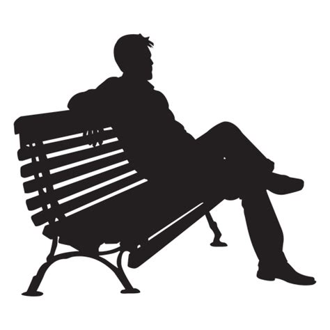 Man Sitting On Bench Silhouette Png And Svg Design For T Shirts