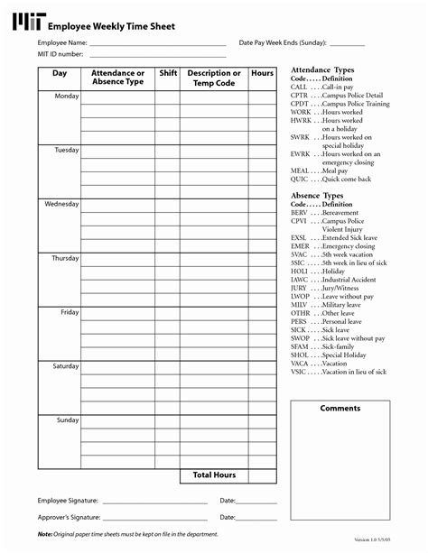 Printable Blank Weekly Employee Schedule Calendar Template Printable