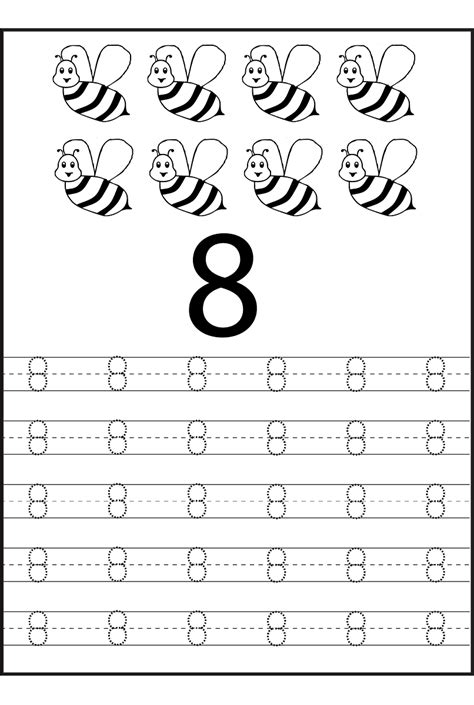 Free Printable Number 8 Tracing Worksheets Askworksheet