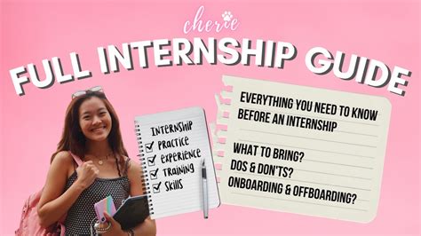 Everything You Should Know Before An Internship Part 2 Youtube