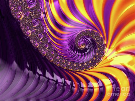 Purple Banded Spiral Digital Art By Elisabeth Lucas Fine Art America