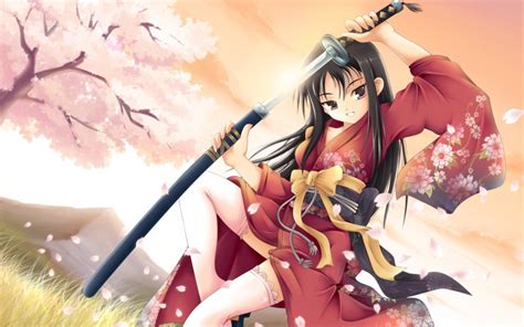 1111699 Fantasy Art Anime Artwork Thigh Highs Sword Original Characters Traditional