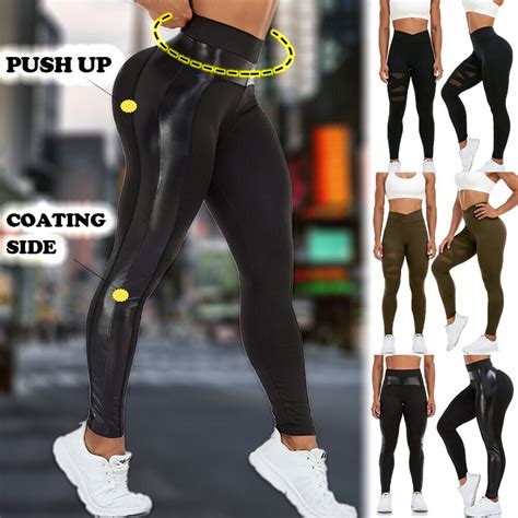 Womens Mesh Leggings High Waist Butt Lift Yoga Pants Sports Fitness Gym Jogging Rgymapparel