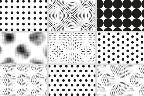 Polka Dots Seamless Patterns Design Cuts
