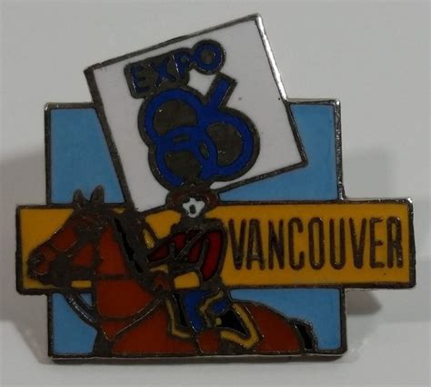 1986 Vancouver Exposition Expo 86 Rcmp Enamel Metal Lapel Pin Expo