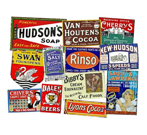 12pcs Old Rusty Metal Tin Advertising Signs Sticker Sheet Etsy