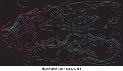 Topographic Map Lines Rainbow Colors Geographic Stock Vector Royalty Free