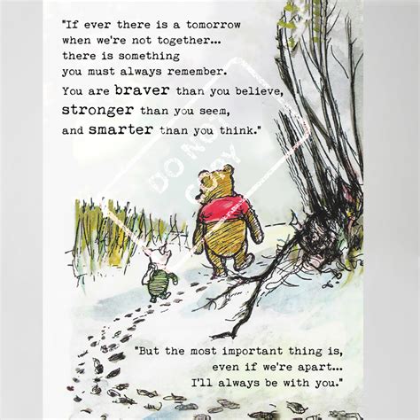You are braver than you believe and stronger than you seem, and smarter than you think. Winnie the Pooh Quote, Pooh Print, You're Braver, Smarter, Stronger, Love (S) | eBay