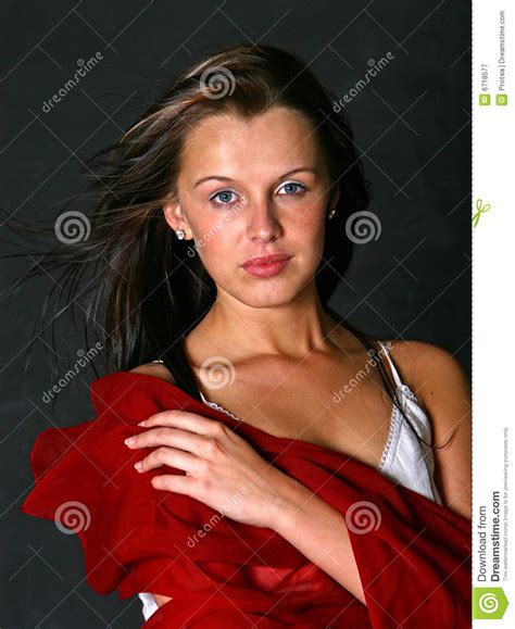 Stunning Girl With Dark Long Hair Stock Image Image Of Ground Alone