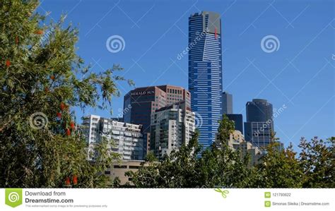 Melbourne Australia March 29 2018 Skyscrapers Of Melbourne
