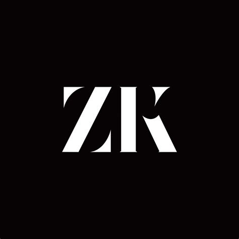 zk logo letter initial logo designs template 2768102 vector art at vecteezy