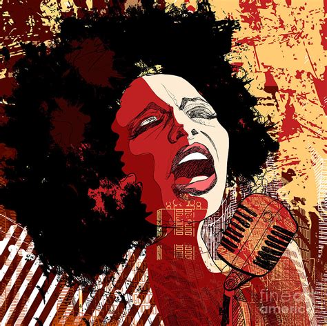 Music Jazz Afro American Jazz Singer Digital Art By Isaxar Pixels