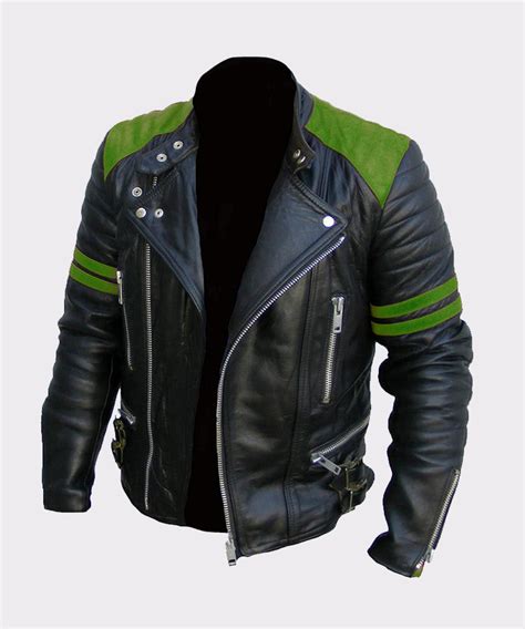 Mens Premium Vintage Motorcycle Green Real Leather Jacket Unmatched