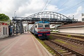 Smila, Ucrania - 29 de mayo de 2021: Tren eléctrico suburbano en la ...