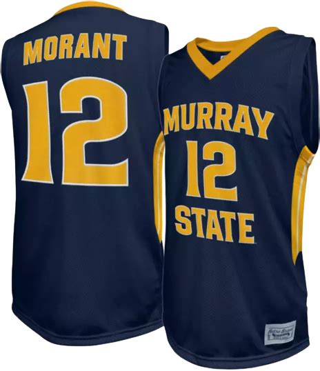 Murray State University Ja Morant No 12 Blue Embroidered Jersey