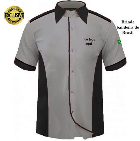 Camisa Masculina Personalizada Para Uniformes E Fardamentos Kit C