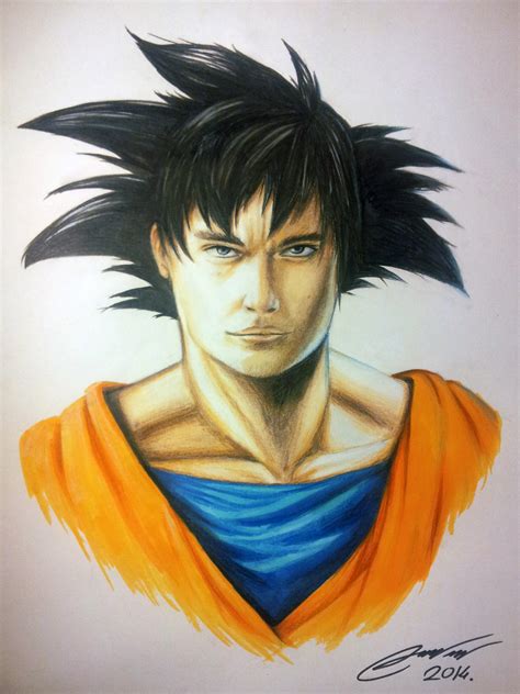 Son Goku Realistic Drawing By Theartfeel On Deviantart