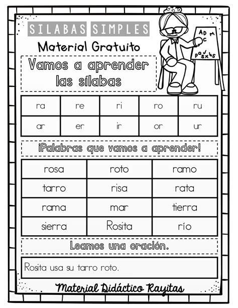 Cuaderno Para Trabajar Las SÍlabas Simples Imagenes Educativas