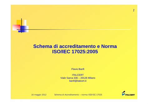 Pdf Schema Di Accreditamento E Norma Isoiec 170252005 17025 20052