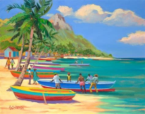 Boatmen Shari Erickson Tropical Artists Caribbean Art Carribean