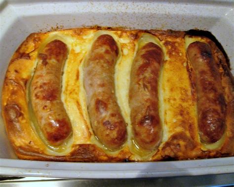 Meanwhile, brown your sausages in a frying pan while heating a 9x9 baking dish in a 375 degree f. British Toad in the Hole! It's a delicious easy dinner ...