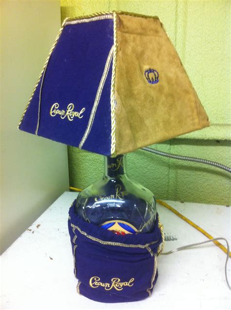 Lamp I Made With Crown Royal Bottle And Bags Crown Royal Crafts Crown