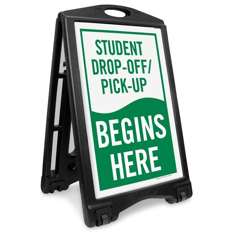 Student Pick Up And Drop Off Area Signs School Zone Signs