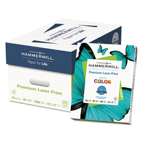 Hammermill Premium Laser Print Paper 98 Bright 24lb 85 X 11 White