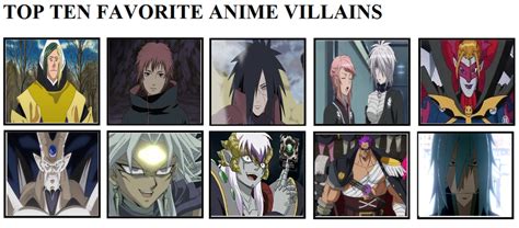 Top 10 Favorite Anime Villains By Dragonprince18 On Deviantart