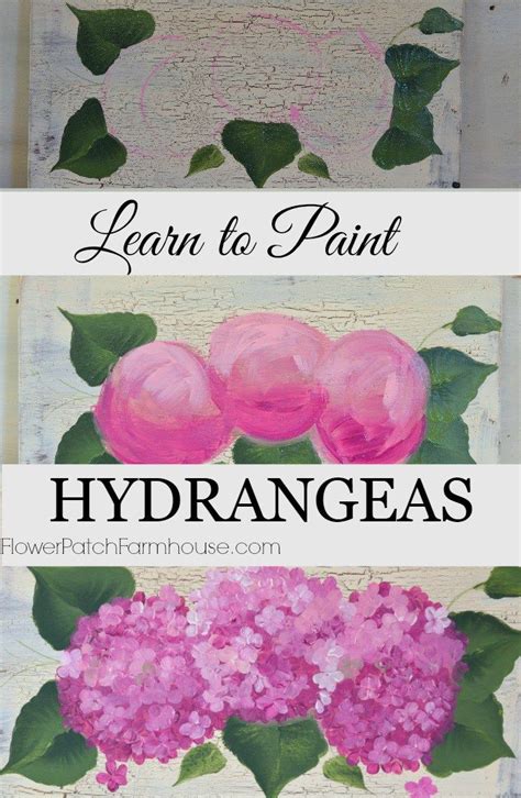 Paint Hydrangeas In Acrylics Flower Painting Hydrangea Painting