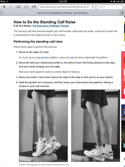 How To Do Standing Calf Raises Calf Raises Exercise Standing Calf