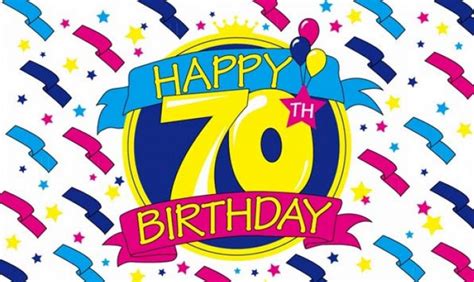 Be mindful of the preferences of the birthday honoree in terms of crowd size and activities as you plan. HAPPY 70TH BIRTHDAY - 5 X 3 FLAG