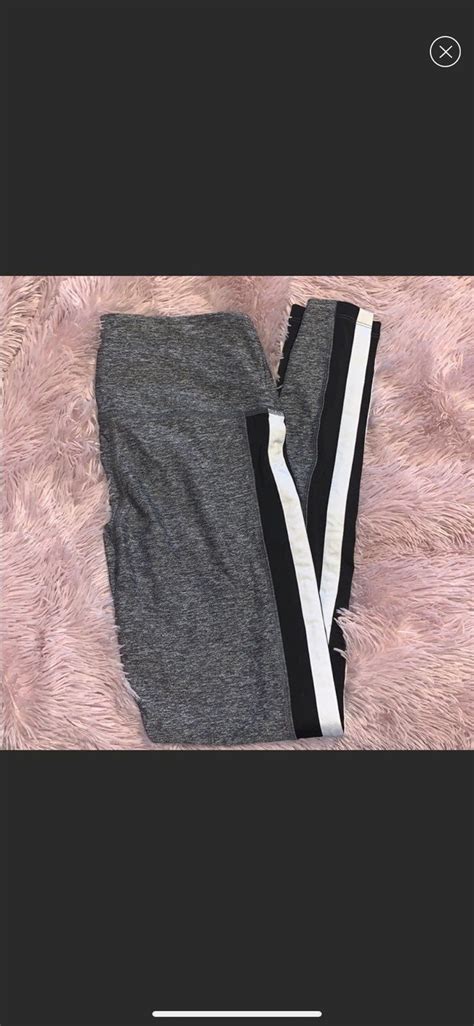 Our store credit card comes with benefits for all members. VS Pink High waisted leggings size medium. Color is grey. They have a credit card pocket in the ...